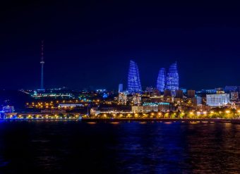 Baku downtown no Azerbaijao